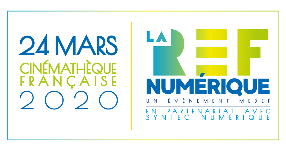 🗓️24 MARS | RDV pour #LaREFnum20 à la <a href="/cinemathequefr/">La Cinémathèque</a> !
"Nos meilleurs ennemis ? Vivre avec ou sans les #BigTechs" mais aussi #5G, #IA, #TransfoNum ...

👉 𝗜𝗻𝘀𝗰𝗿𝗶𝘃𝗲𝘇-𝘃𝗼𝘂𝘀 : bit.ly/39noGem 

Un événement <a href="/medef/">Mouvement des Entreprises de France</a> en partenariat avec @syntecnumerique