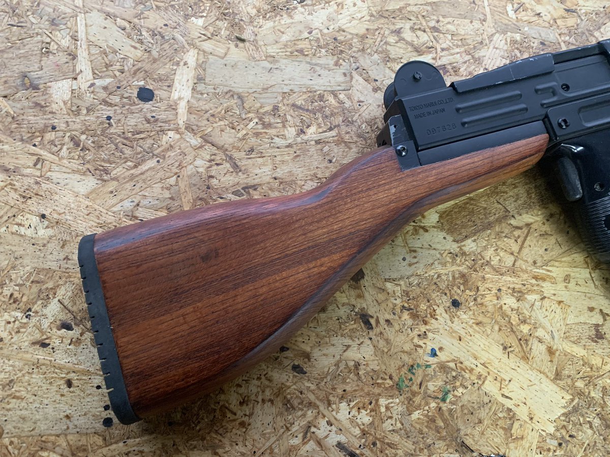 東京マルイUZI電動ガン用のウッドストック完成しました！
