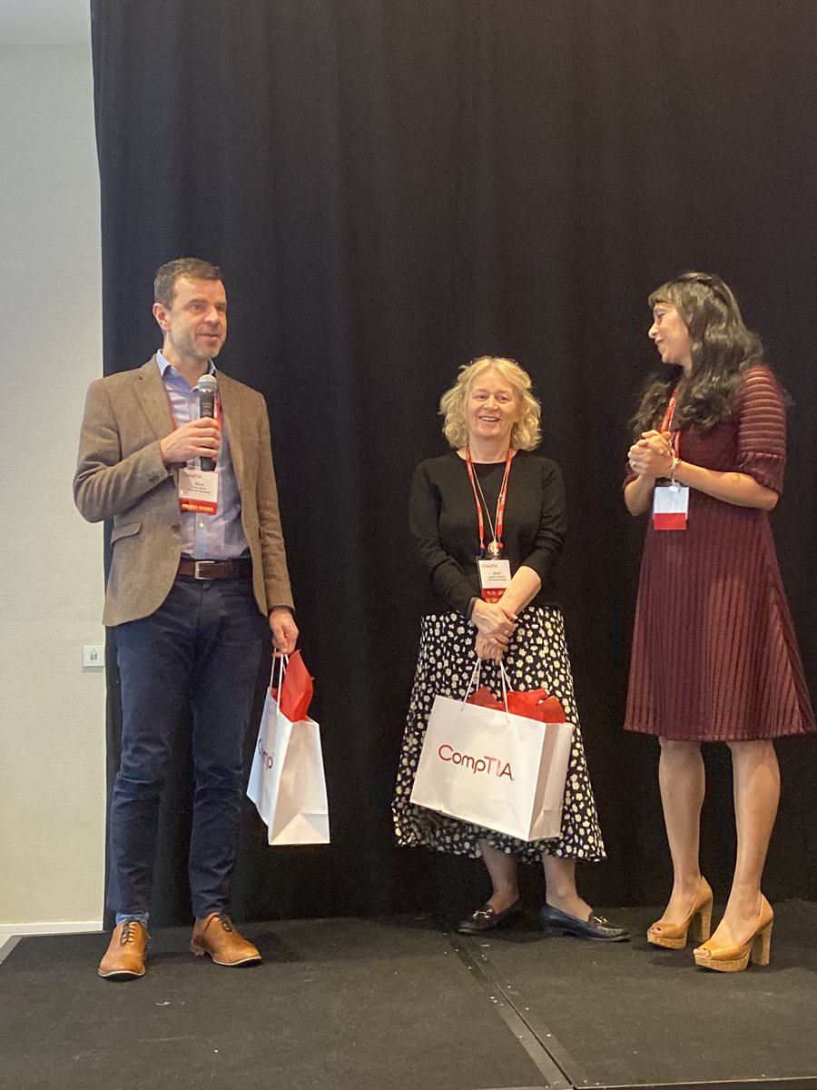 ChannelCon_EMEA's tweet photo. Thank you to Chris Ward and Janet O’Sullivan for all of your hard work as part of the #CompTIAUKCC and leading the UK Executive council #UKCCManc20 https://t.co/zufonxYEK9