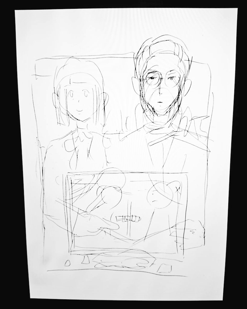 アイデアスケッチ?ラフ?本番下書き?完成 