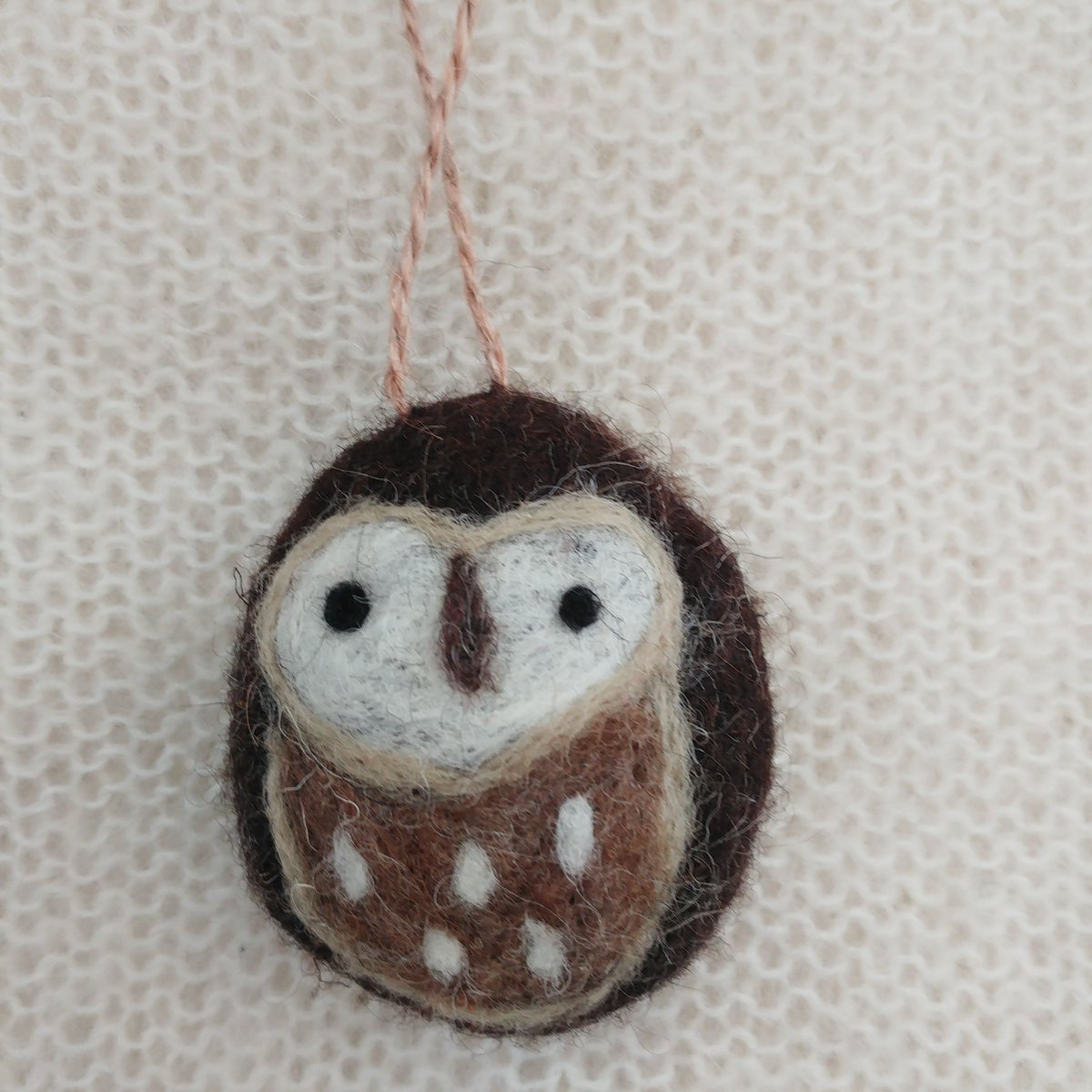 Little needle felt owl baubles #owlbauble #DorsetTeam #feltdecorations #treeornament #feltornament #owlornament #owldecoration #owllover  #owlgift #Owl