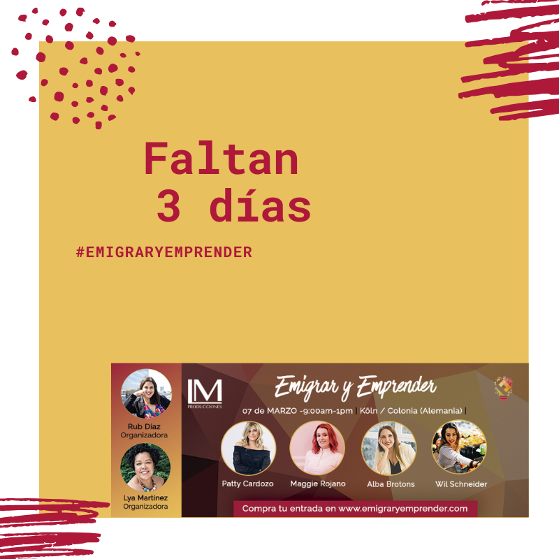 rubdiazm's tweet photo. ¿Estás list@? ¡3 días para @emigrayemprende! ✨

Nos vemos el 07/MARZO a las 9 am en el STARTPLATZ #Köln Salon Köln #Alemania #Colonia

🎟️ https://t.co/XOmsYiEgTb 🎟️

#EmigraryEmprender #EyE2020 #Emprender #latinosenalemania #latinoseneuropa #Germany #Eventos #Evento #negocio https://t.co/KrDfWd5Sbf