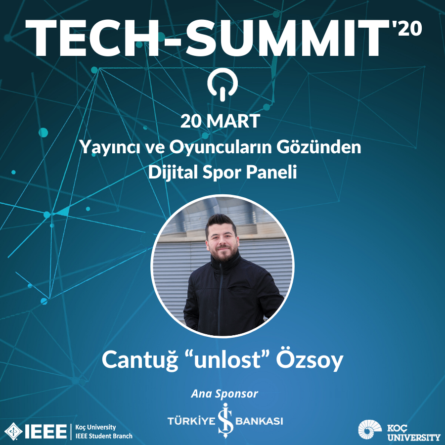Oyun dünyasının popüler isimlerinden Cantuğ "UNLOST" Özsoy Tech-Summit'te bizlerle!

Kayıt linki bio'da.