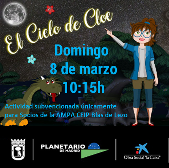 AMPABlasdelezo's tweet photo. Organización visita al Planetario el domingo 8 de marzo https://t.co/pz2zm1ay8e https://t.co/KLps0RoR0G