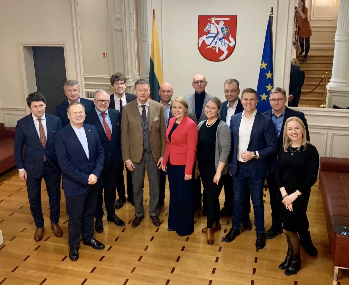 LithuaniaInEU's tweet photo. #StrongEU is possible only if businesses are strong. Ambassador’s Wednesday morning #coffee ☕️ with #Lithuanian #business sweetened with #SingleMarket #Horizon #MFF #circular #economy #GreenDeal 🌿& other magic words popular here in #Brussels 🇪🇺 https://t.co/dfQayyooMO