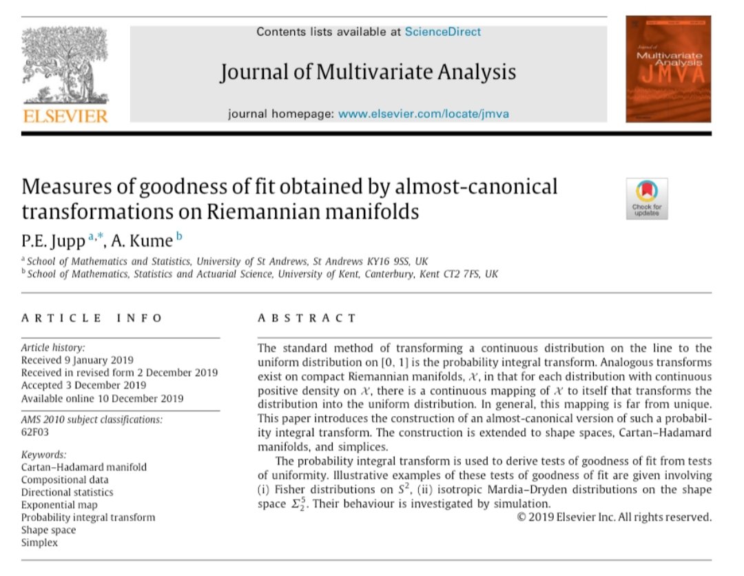 UniKentStats's tweet photo. New paper: Measures of goodness of fit obtained by almost-canonical transformations on Riemannian manifolds. https://t.co/C9K9MpVVvK https://t.co/JVLWcl7ifF
