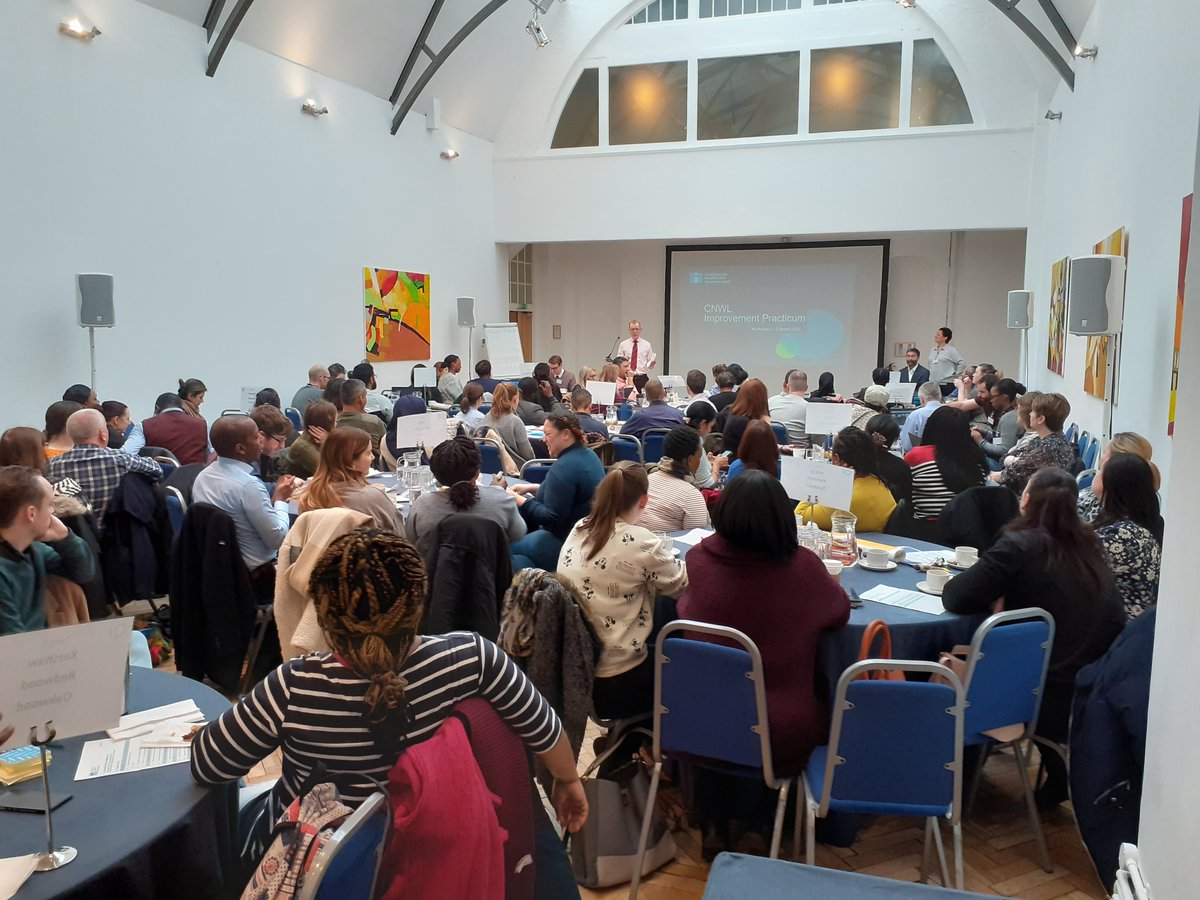 CNWLImprovement's tweet photo. Dr Con Kelly @CNWLNHS Medical Director welcomes staff and introduces first day of face to face Improvement Science In Action Practicum training, reminding us of the importance of service user involvement in our QI work. https://t.co/LN8gU4EXEE
