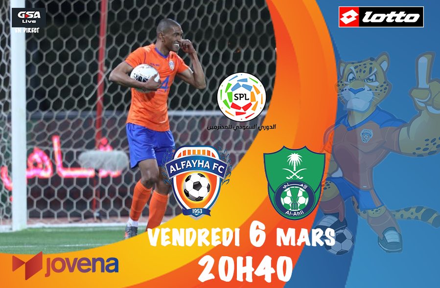 fanevaima's tweet photo. 📌📌21 journée @SPL @ALAHLI_FC reçoit @Alfaihaclub 📆Vendredi 06 mars ⏰20h40 #team_orange 🔶🔶🔹🔶🔶💫👌 #team_gasy🇲🇬✅ @lottosport https://t.co/IK8wEkWNmN