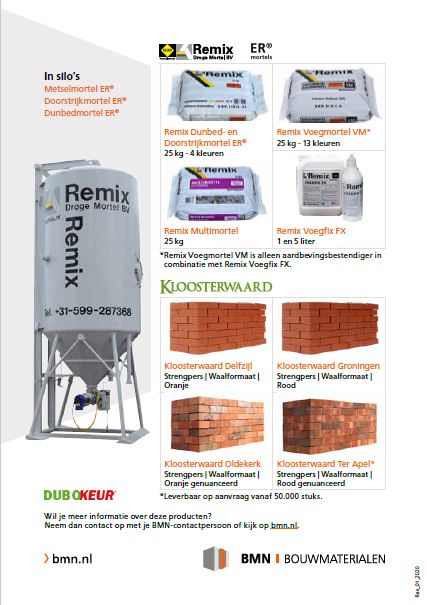 BMN en Remix Droge Mortel BV hebben hun krachten gebundeld!  Met als resultaat een ijzersterke formule! Lees mee over hoe we dit hebben gedaan: 
Meer weten? neem contact op met BMN Groningen of kijk op bmn.nl #aardbevingsbestendig #veiligwonen #doenwe