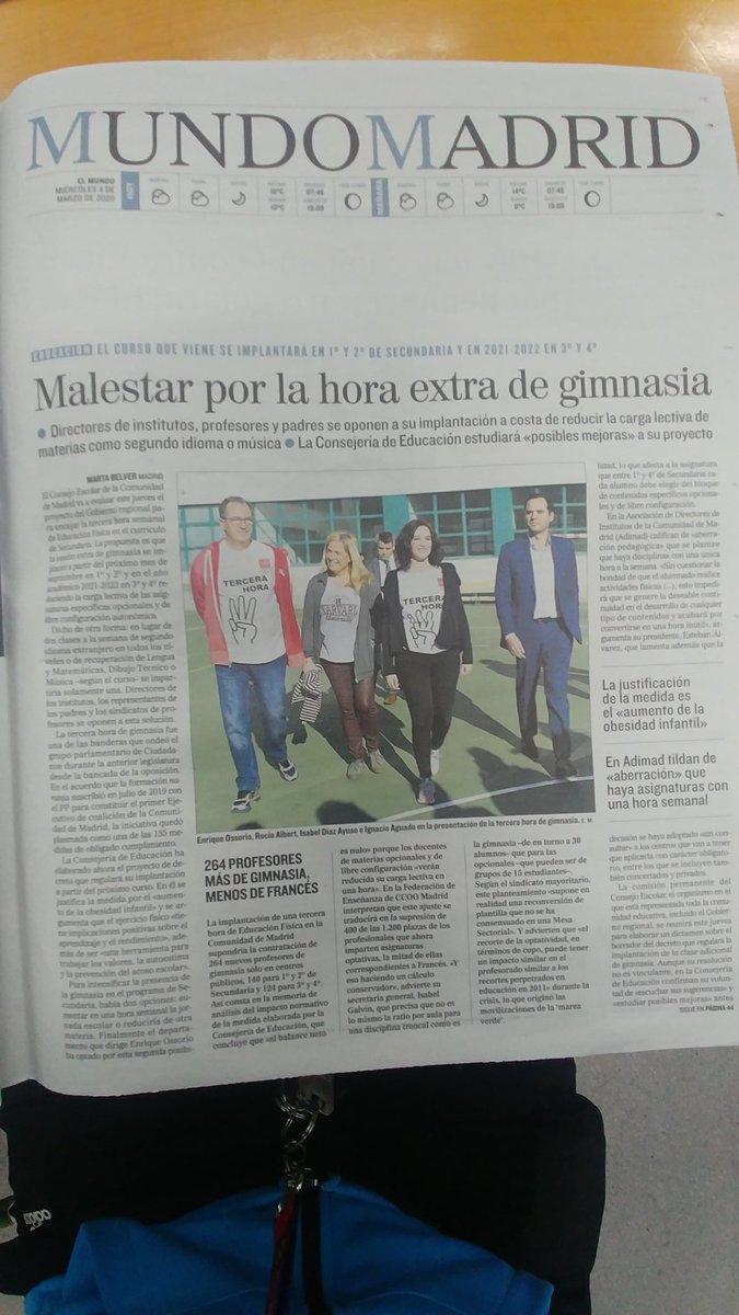 tristang1978's tweet photo. Que verguenza que un diario nacional como @elmundoes siga refiriéndose a nosotros como profesores de gimnasia(somos profesores de Educación Física) y que verguenza esta noticia intentando desprestigiarnos y quitar importancia a nuestra tercera hora. Así nos va.... https://t.co/YCJksbz2lZ