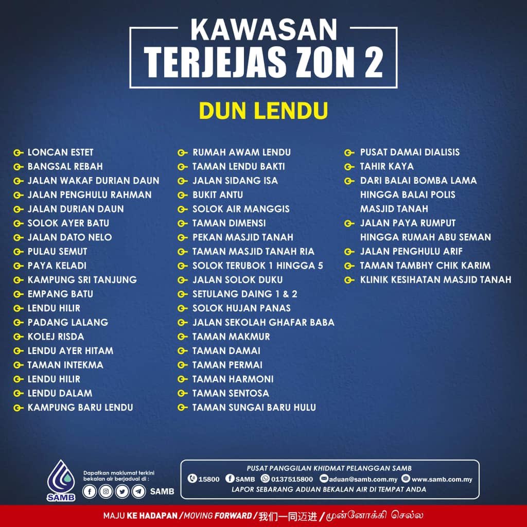 Samb Official On Twitter Media Ia Bakal Melibatkan Tambahan 20 Daripada Jumlah Penduduk Negeri Melaka Yang Menggunakan Air Melalui Loji Air Gadek Pengguna Dinasihatkan Agar Menyimpan Bekalan Air Secukupnya Segala Kerjasama Pengguna