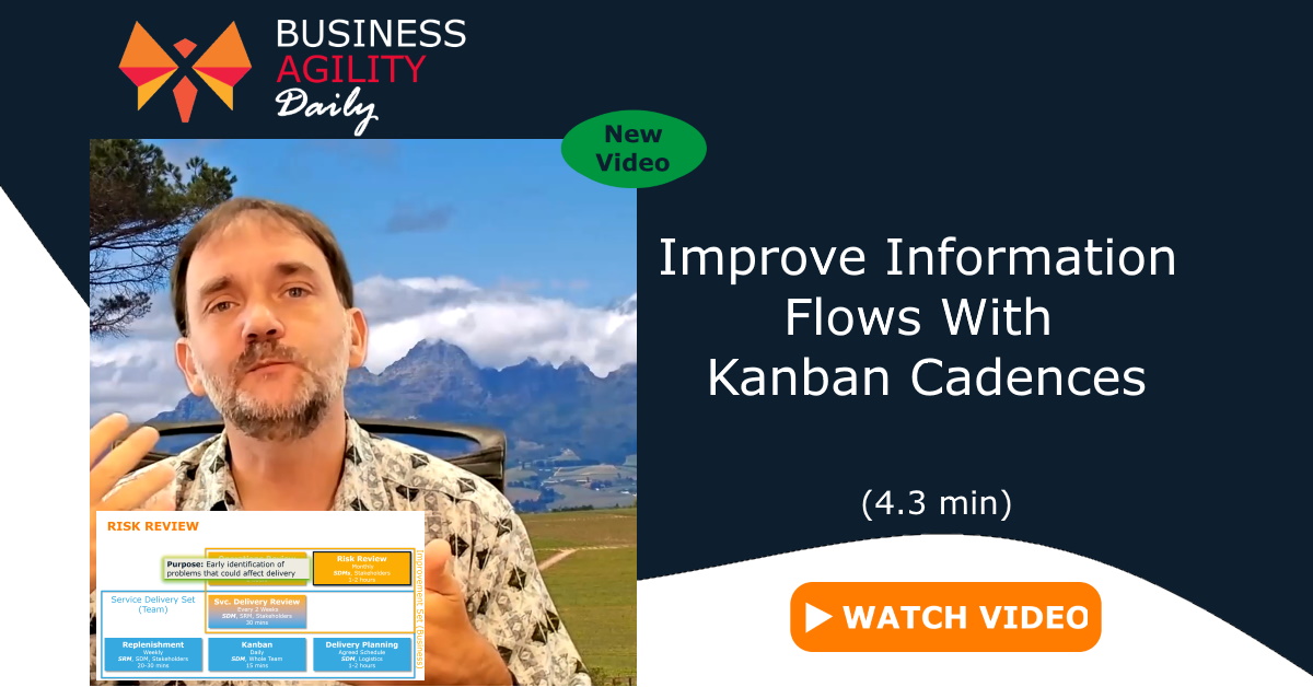 Kanban Cadences seem like overkill when you first start out with #Kanban. But you should know about them... Watch <a href="/mathiastolken/">Mathias Tölken</a> give a workable intro in just 4.3 mins! xuviate.com/business-agili…