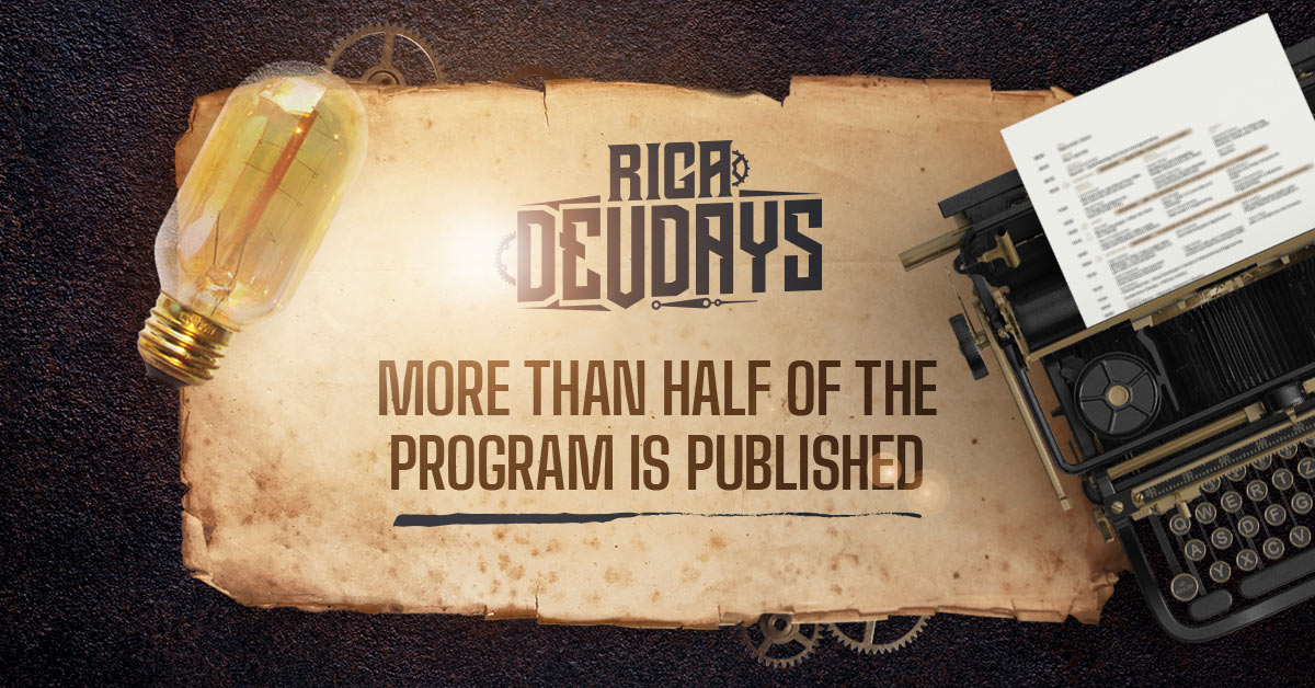 Spring vibes, warm sunshine and RigaDevDays 2020 are getting closer with each and every day. 🥰☀️
While the early bird tickets are still available till the 20th of March, we've already published more than half of the program on our website!
2020.rigadevdays.lv/schedule/