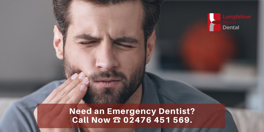 LongfellowRoad's tweet photo. Do you have a tooth ache and need an emergency dentist in Coventry? Call now ☎ 02476 451 569 or visit https://t.co/s7p32xNDr2 and we'll see you as soon as we can #emergencydentist #coventrydentist #coventry #dentist #dentalpractice https://t.co/K3LkUEr4aw