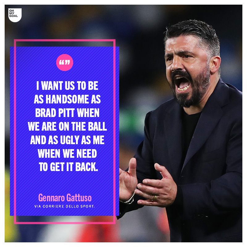 OhMyGoalUS's tweet photo. Gattuso knows how his team needs to play 😅 https://t.co/AQ0h0ys7y8