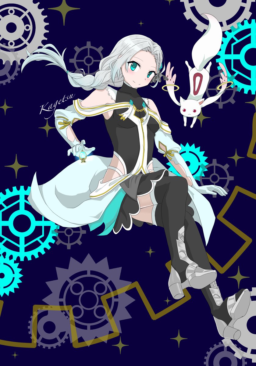 華月 בטוויטר オリジナル魔法少女の かがみ です 今回はアニメ塗り まどマギ作画に挑戦して描いてみました 過去に描いたソウルジェムもあります 制作 キャラクター設定 朱煉 華月 キャラクターデザイン 華月 まどマギ まどかマギカ