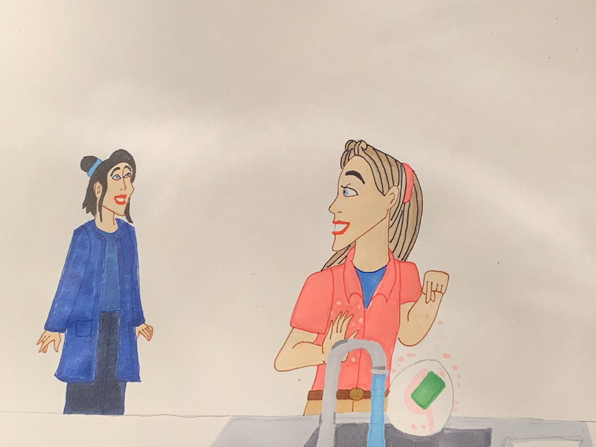 pkart14's tweet photo. Mary (Paul’s Mom) and Belinda (Wendy’s Mom) having a chat about their children. #illustration #goodwitches https://t.co/gZGmnj2TDa