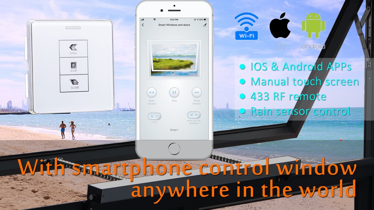 linkayl's tweet photo. Wi-Fi window opener controller https://t.co/Q8eAXjg6kV