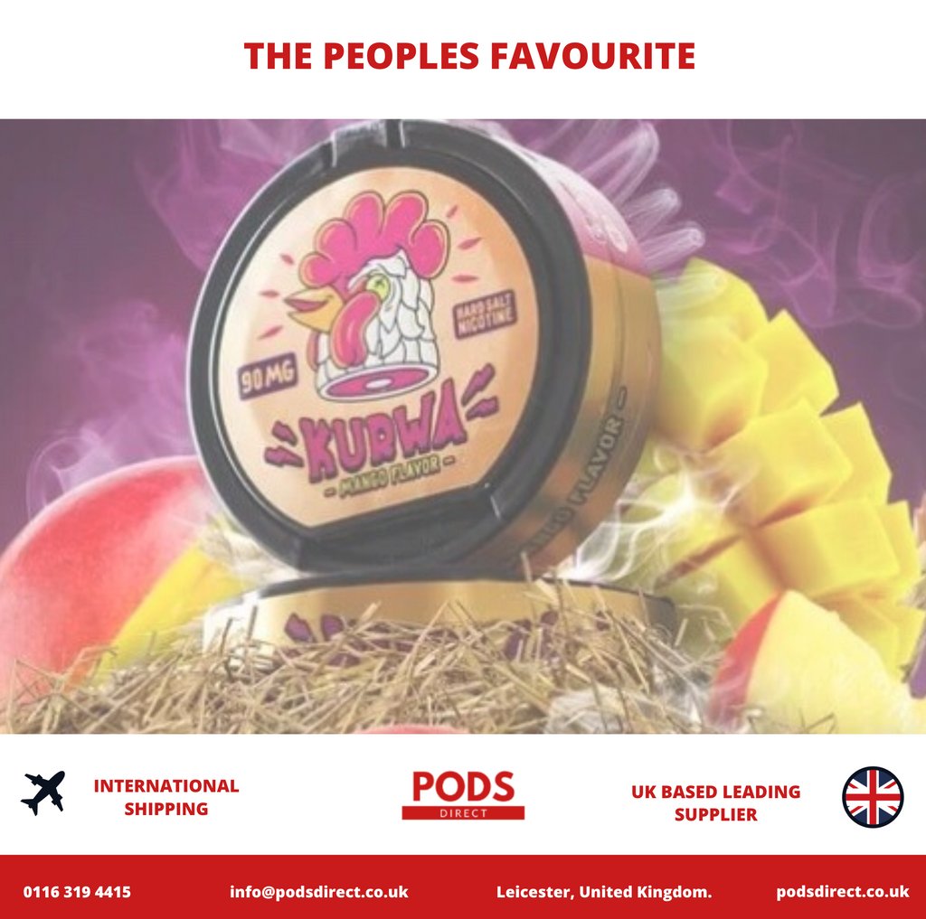 PodsDirect's tweet image. MANGO MANGO MANGO! 

We all know mango is a god-tier fruit, so does that make Kurwa's Mango flavour god-tier snus? 

👉 Head over to our website to try yours today!

 podsdirect.co.uk