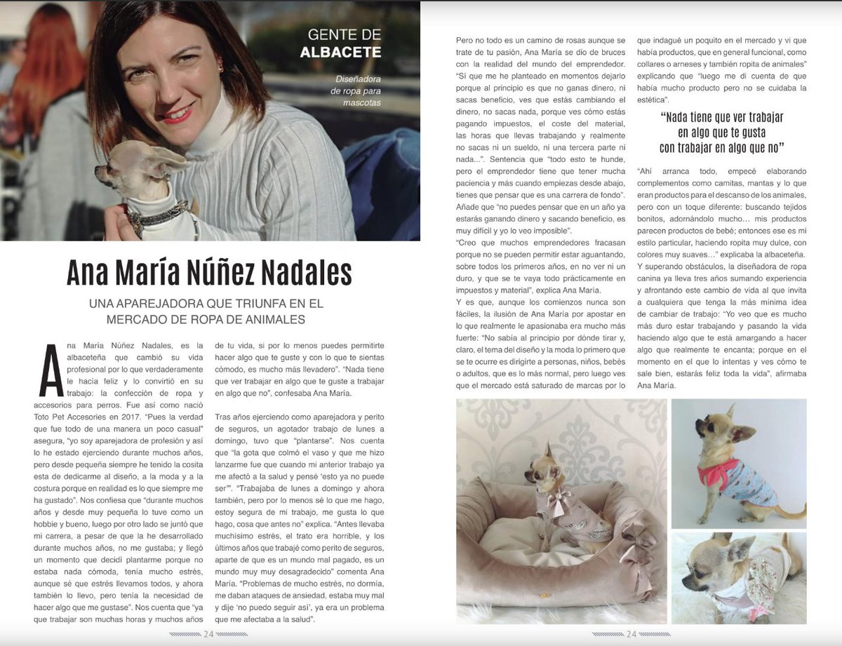 Este mes, en nuestra sección “Gente de Albacete”, entrevistamos a la emprendedora albaceteña, Ana María Núñez Nadales, que dejó su oficio de aparejadora para emprender un nuevo camino profesional, que verdaderamente le apasiona.
👇👇👇
albaceteamano.com