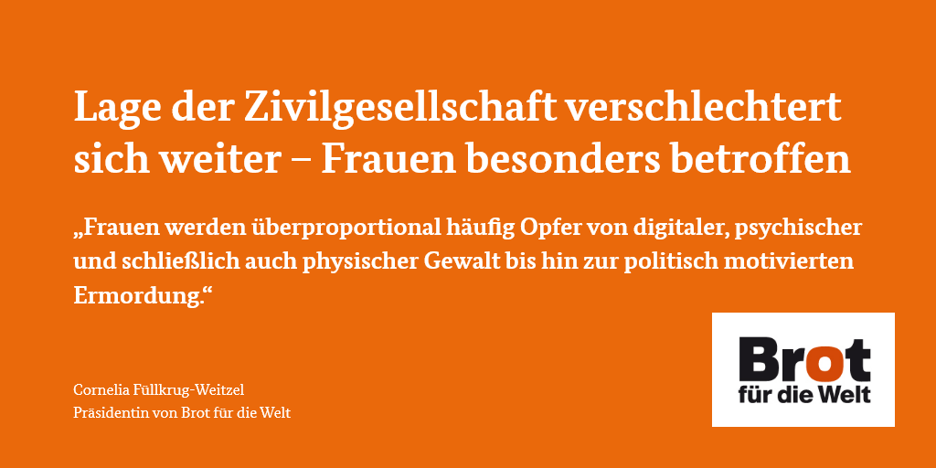 BROT_furdiewelt's tweet photo. In vielen Ländern wird der Handlungsspielraum #zivilgesellschaftlicher Organisationen kleiner. Wir stehen an der Seite der Unterdrückten, unterstützen sie durch konkrete Projekte & prangern Missstände an, wie jetzt im #AtlasderZivilgesellschaft 👉 https://t.co/VeD9tmVvYc https://t.co/QbvZCPxWey