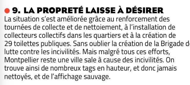 VBarthas's tweet photo. #Propreté Les chiffres sont têtus 👉 Analysés par l’Association des Villes pour la Propreté Urbaine, ils montrent bien des résultats meilleurs que ceux de la moyenne des villes françaises de +100 000 habitants @Saurel_P @montpellierla https://t.co/wPIFsOnmCR