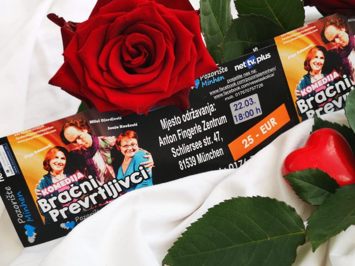 ❤️💝Približava se 8 mart dan žena, ovako možete iznenaditi majke, ćerke, tetke, bake i sve osobe ženskog pola koje vam puno u životu znače❤️💝.
🎭Bolje da gledamo život u pozorištu, nego pozorište u životu- Branislav Nušić🎭. 
pozoristeminhen.com

facebook.com/events/s/pozor…