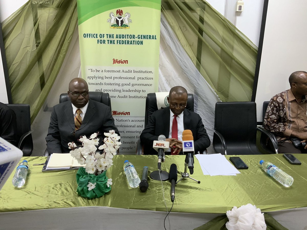 icpcnigeria's tweet photo. Happening now: ICPC, Office of the Auditor-General for the Federation sign Memorandum of Understanding (MOU) for partnership.
#DoTheRightThing #IntegrityPays https://t.co/cdNm71RlwA