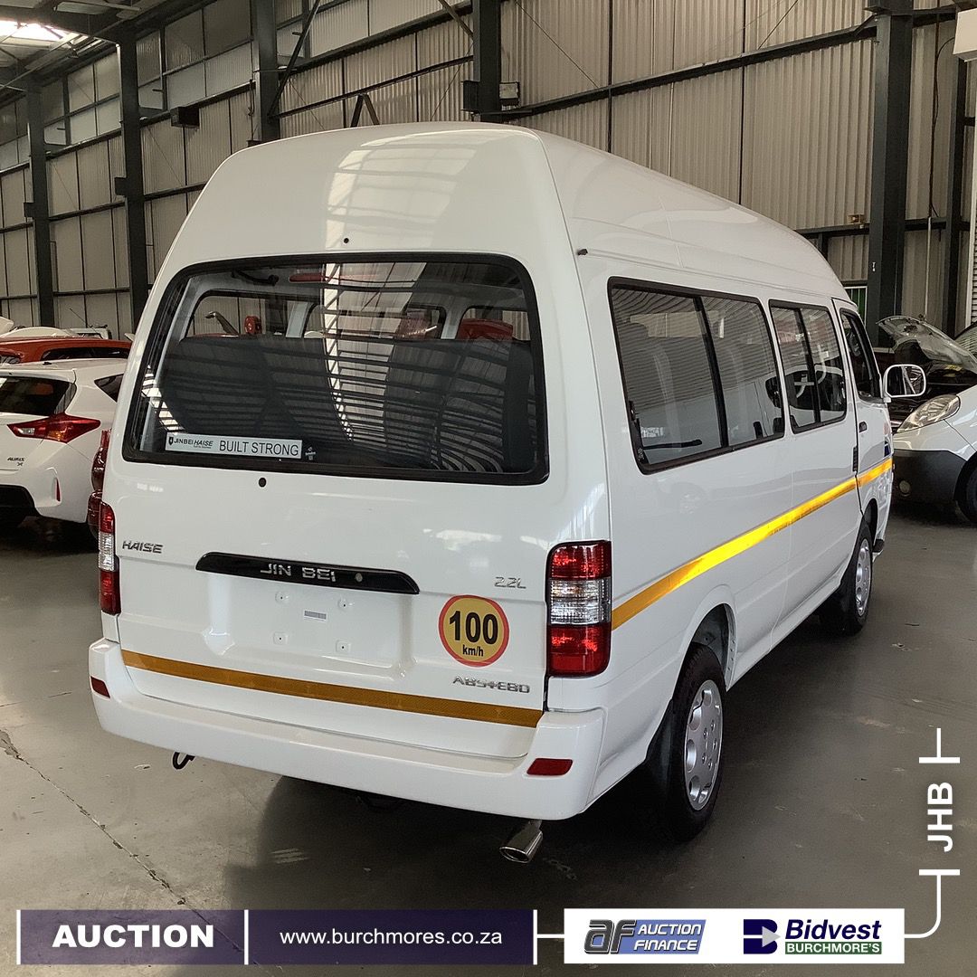 On auction (JHB) - 2020 JINBEI HAISE H1 2.2i 14 SEAT - 70 km

Bank-repo and Fleet vehicle auction
Wed, 4 Mar @ 6:30am
More Info: burchmores.co.za/auction/954
WhatsApp helpline: 067-036-1611 (text only)

Finance available:
Leatitia: 082-960-9506
or leatitia@auctionfinance.co.za