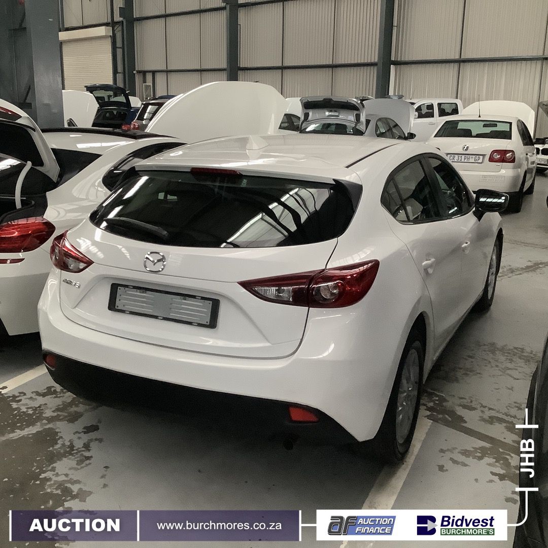 On auction (JHB) - 2016 MAZDA 3 1.6 DYNAMIC 5DR - 48 482 km

Bank-repo and Fleet vehicle auction
Wed, 4 Mar @ 6:30am
More Info: burchmores.co.za/auction/954
WhatsApp helpline: 067-036-1611 (text only)

Finance available:
Leatitia: 082-960-9506
or leatitia@auctionfinance.co.za