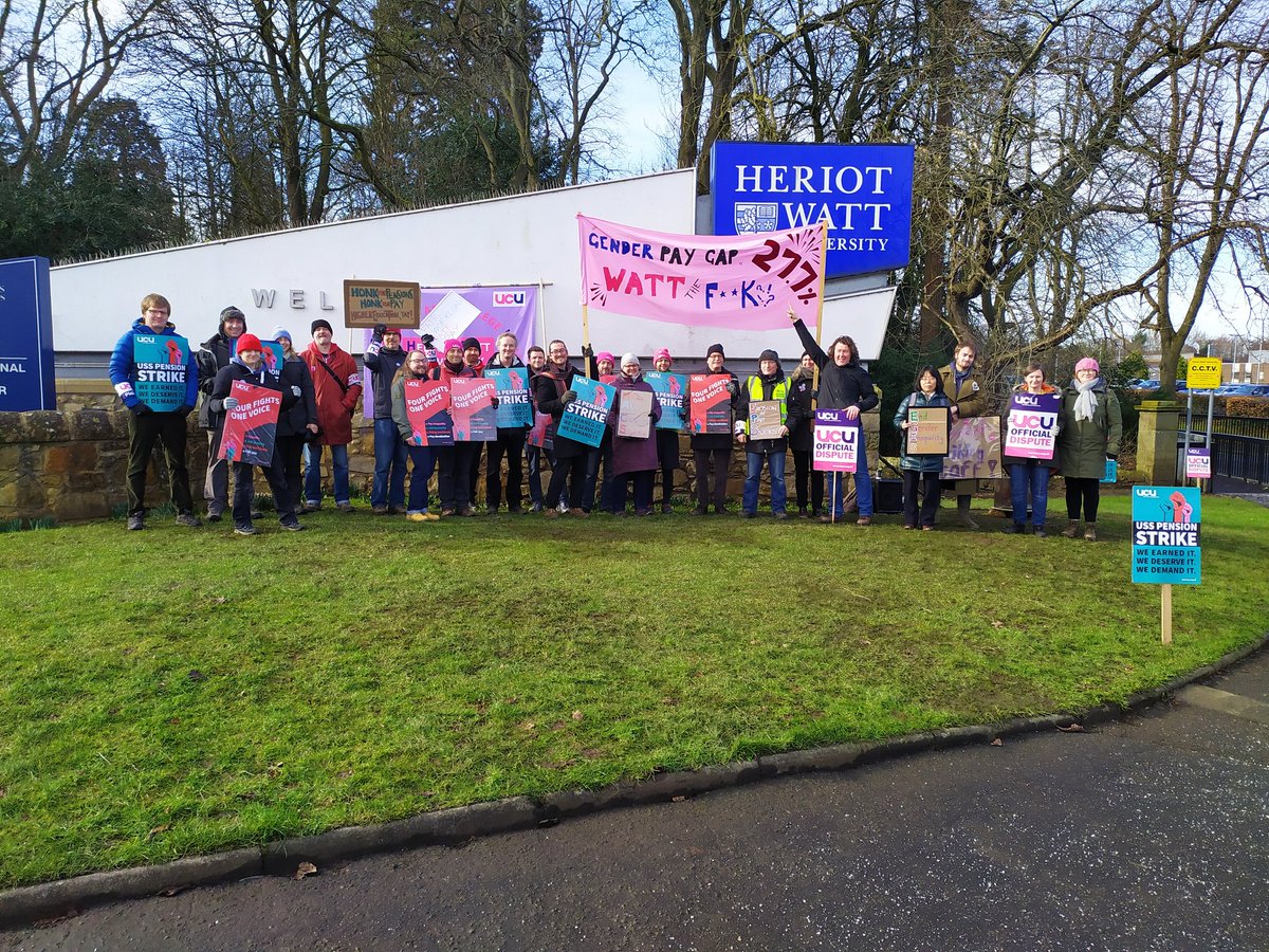 Day 8: still here. 
Still the same Gender Pay Gap. 

Time to talk <a href="/HeriotWattUni/">Heriot-Watt University</a>
Still no word on your position on #UCEA or #UUK 

#UCUstrikesback 
#UCUstrikes