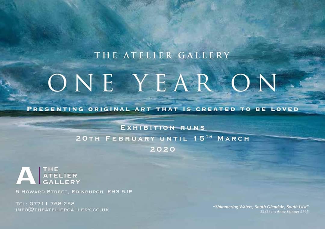 Some of my #isleofharris #luskentyre paintings are now on show at the Atelier Gallery, Howard St, Edinburgh 'One Year On' Show till 15th March 
<a href="/OuterHebs/">Visit Outer Hebrides</a>
<a href="/welcomescotland/">Welcome to Scotland</a>