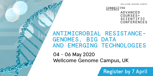 eventsWCS's tweet photo. Covering aspects of #epidemiological & #genomic #surveillance studies in #AMR research, + more | #AntimicrobialResistance: Genomes, Big Data and Emerging Technologies #AMR2020|Register by 7 Apr:https://t.co/f5SLbv7WS8 | Abstracts welcome until 10 March #StopSuperbugs #AMRprogress https://t.co/Aa2wU4ETOi