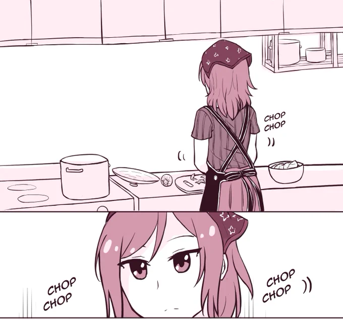 do not handle sharp utensils when thinking of cute girls ?
#にこまき #ラブライブ 