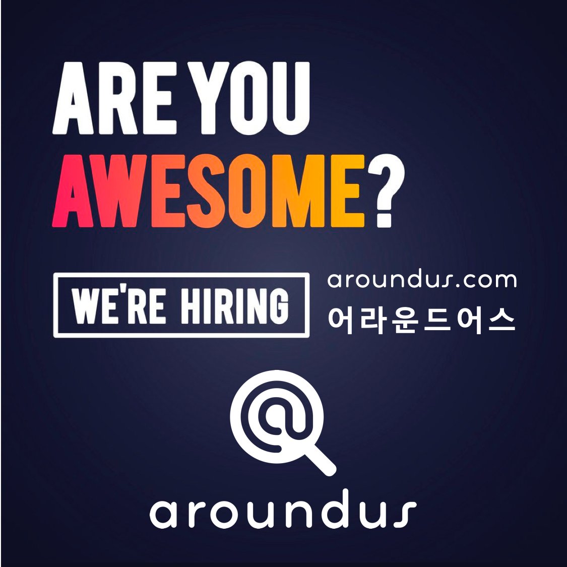 aroundusinc's tweet photo. *어라운드어스(https://t.co/3FGyPdNGWY) 채용 중! (~3/31)

1. 웹 프론트엔드 경력 개발자
2. 백엔드 경력 개발자
3. 모바일앱 경력 개발자
4. 경력 세일즈 (영업) 매니저
5. 경력 마케팅 매니저
6. 마케팅 어쏘
7. 경력 사업제휴 매니저

널리 알려주시고 지원 바랍니다.
https://t.co/570TTi51ev https://t.co/vUu34nCgVk