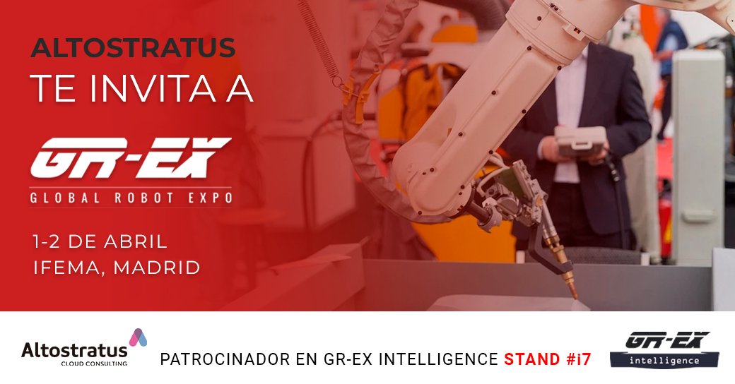 AltostratusSL's tweet photo. 📣 Quieres asistir al #GREXIntelligence?
Estás de enhorabuena!!!🍀
Altostratus te invita a una entrada gratuita para el @globalrobotexpo
Solicita tu invitación aquí:
👉https://t.co/q2sn1Fy1P3
Date prisa, las invitaciones son limitadas!⏳
#IA #GREXCongress #GREX20 https://t.co/xxMRVuZ2CL