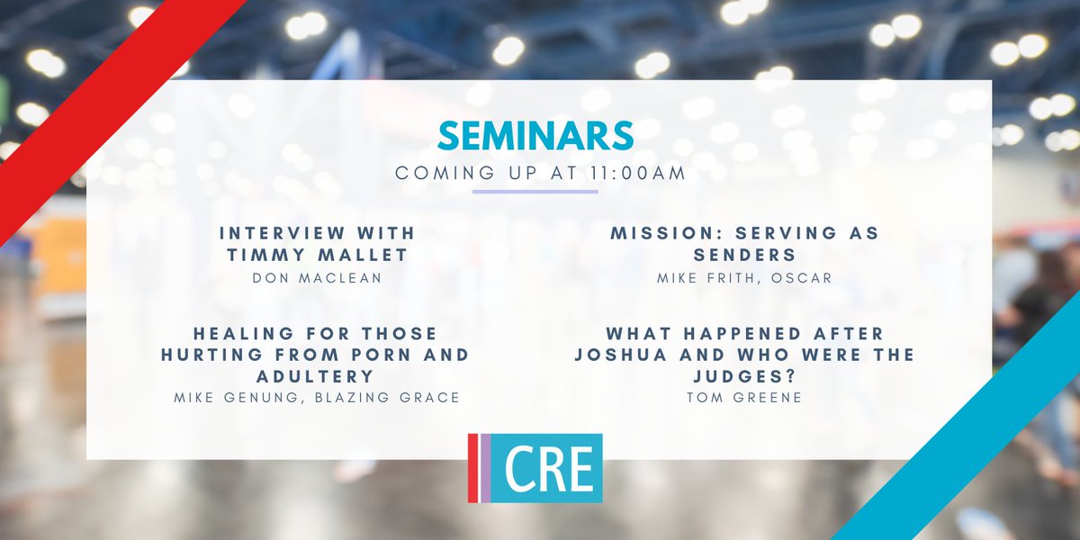 CRE_churchshow's tweet photo. Here's a peak at what seminars are coming up at 11AM #CREMidlands https://t.co/EJTZWxOokz