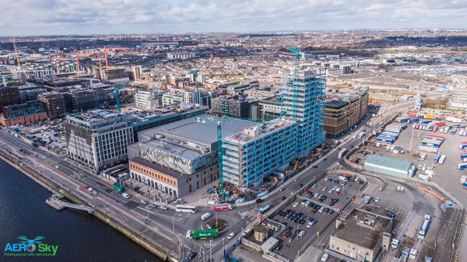 bennettconstr's tweet photo. Thanks to @AeroskyUAV  for these fabulous pictures of the Exo Building - looking great in the spring blue sky!   #springisintheair #loveconstruction #exobuilding https://t.co/c9DtFDwEES