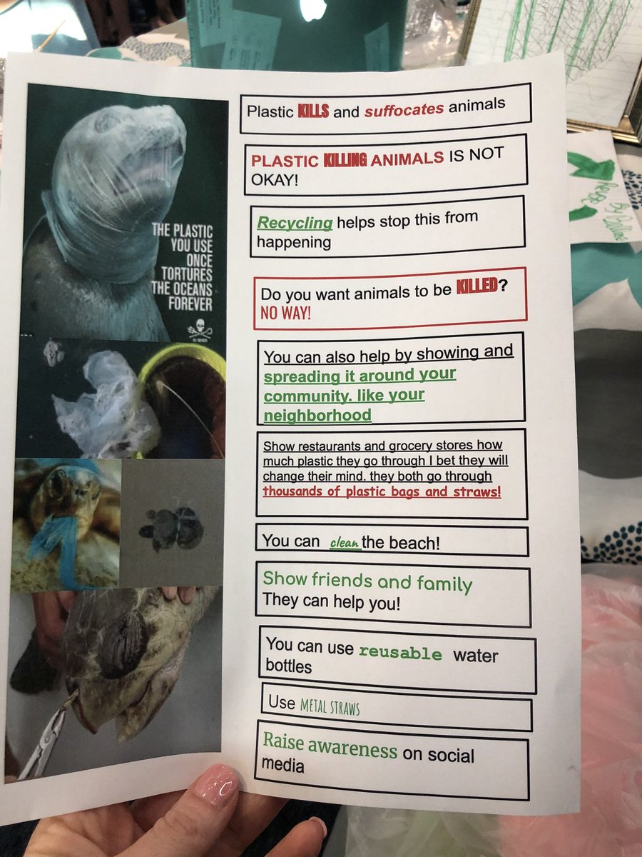 JennCIppy's tweet photo. My @SandersSMES Stallions did a wonderful job on their D2 projects! Eli says to stop using straws. Bella says ♻️ always! #makingapps #recyclebinsatschool #cleanbeaches #dynamicduo #stallionparent #pantherteacher https://t.co/SRjfakxSk1