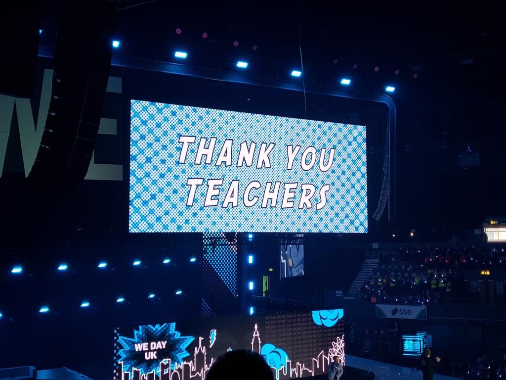 APSPrice's tweet image. #WEDayUK is off to an amazing start! So many #inspiringstories and such praise for teachers and students! "Students are superheroes, but there wouldn't be any Avengers without a Nick Fury! Your teachers are Nick Fury."