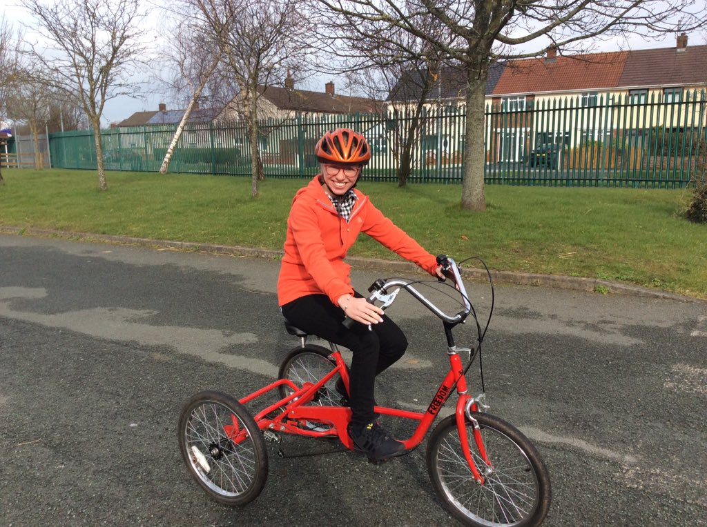Day 3 of #NCW2020 got off to an exciting and energetic start, <a href="/CyclingProjects/">ChrisLKiriakopoulos</a> brought along some of their adapted bikes for our students to have a go of 🚲🚴🏻‍♀️ #NCW2020 #olympicswinnersinthemaking #natspec