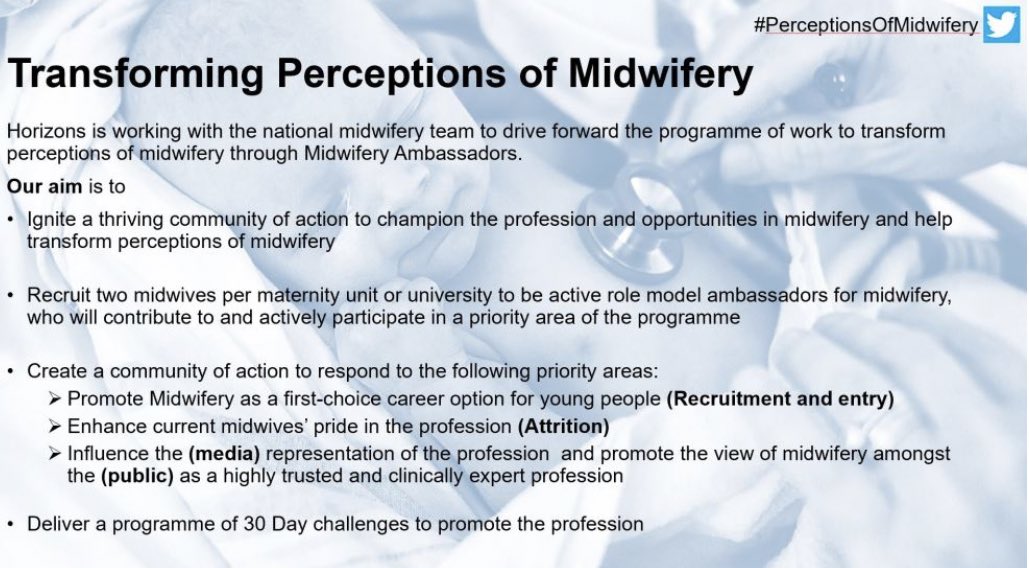 GallyHJ's tweet photo. @Jessreadmidwife at the #TeamCMidO summit calling for every Maternity Service to have 2 Midwifery Ambassdors for #transformingPerceptions 96 Ambassdors in the UK. Pleased @BHR_hospitals has 4 fab ambassadors @georgielennon_ @victoriayounguk @MercyChisomEze1 @FJ0ana https://t.co/awash32IFd
