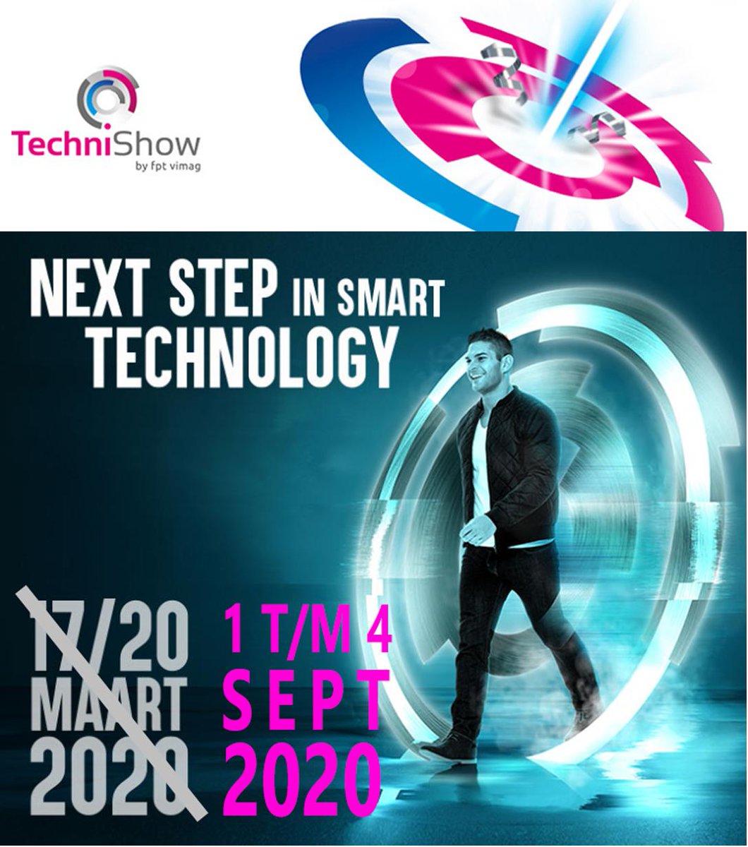 PieterVanLent's tweet photo. Wegens het toenemende aantal afzeggingen van exposanten, is besloten de TechniShow te verplaatsen  naar 1- 4 september 2020.
 #TechniShow #JaarbeursUtrecht
@BendertechBVBA https://t.co/4dI8VhazHg