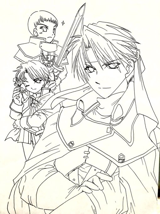 当時線画を何故かコピーして塗っていたので線画も残ってました…

今度塗ってみようかな…

それか誰か塗ってください?←こら 