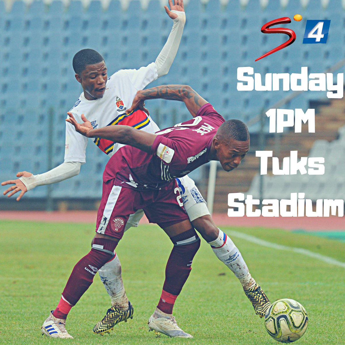 Moroka_Swallows's tweet photo. Join us this coming Sunday as we go collect the points Tuks took from us in Dobsonville Stadium.
#TuksSwallowsFC
#SupportSwallows
#Bahwiti
#In2ITtechnologies
#StadiumManagementSA
#LennaKeleSwaiswai
Replicas
⬇️⬇️⬇️⬇️⬇️⬇️
https://t.co/tYRPXqmL6E
WhatsApp line 0633211395 https://t.co/0u1yp60Mtv