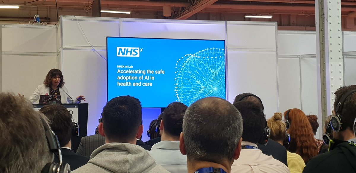 HTA_Tweets's tweet photo. Excellent presentation from @IndraJoshi10 about how the @NHSX AI Lab will act as a hub for knowledge & drive system change. @HTA_Tweets were delighted that the Lab's AI award was announced at our Parliament & HealthTech #HealthTech2020 on 28th January. #DHRewired20 https://t.co/r1mRTh3hDN