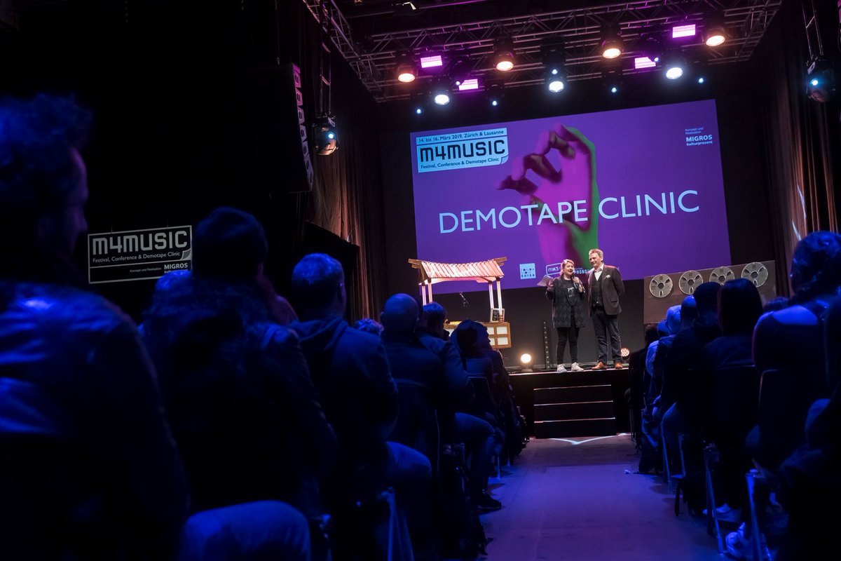 Die Teilnehmer*innen der Demotape Clinic 2020 sind online! Pro Kategorie (Urban, Pop, Rock, Electronic) kämpfen 15 Acts um den begehrten Nachwuchspreis des Migros-Kulturprozent: m4music.ch/de/demotape-cl… | #migroskulturprozent #m4music