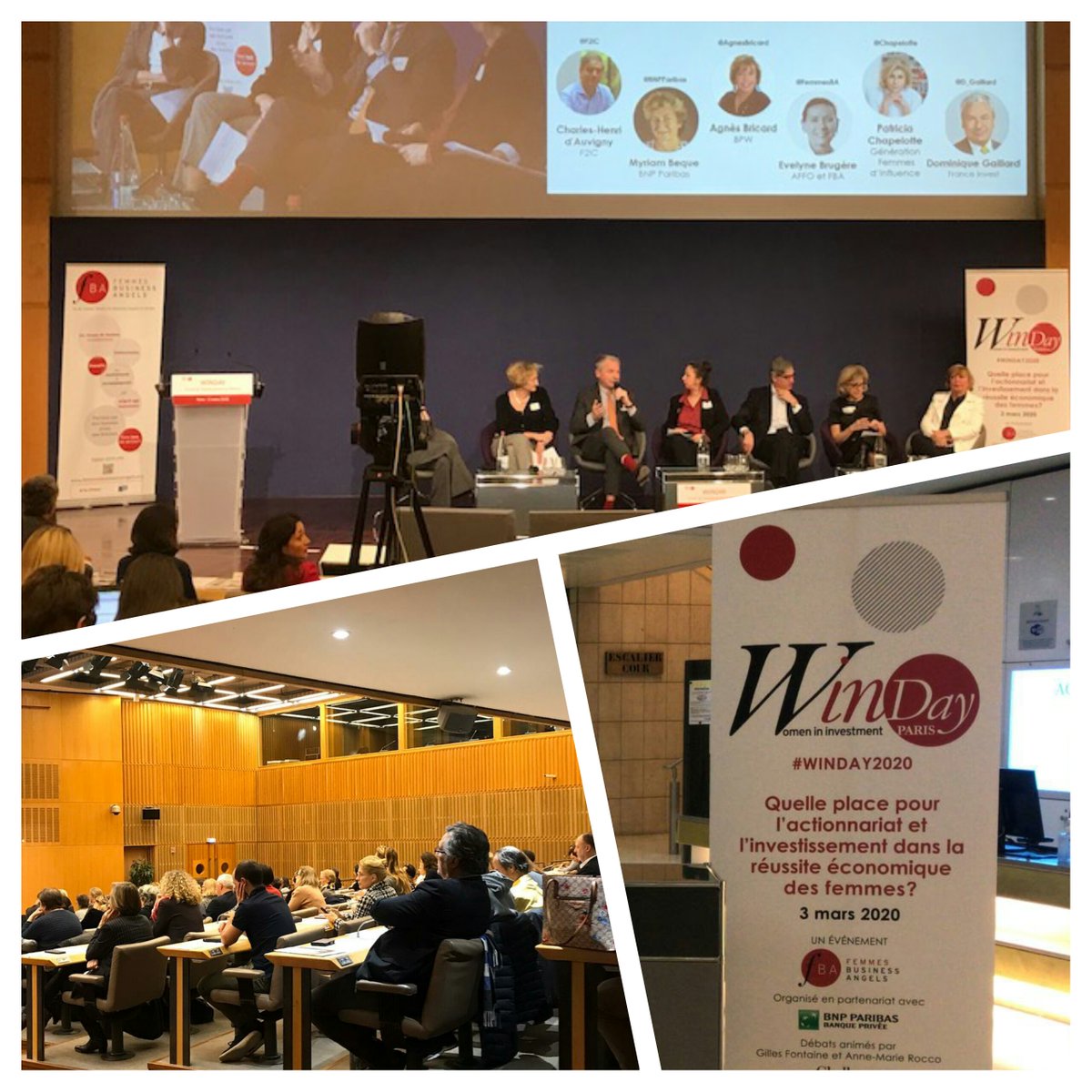 FemmesBA's tweet photo. [WINDAY J+1] Un grand merci à tous nos intervenants et à @AnneMarieRocco et @fontainegilles pour ces moments d'échange, à @Economie_Gouv pour leur accueil chaleureux et à nos partenaires @LeCercleWealth et @Challenges pour l'organisation et l'animation du #Winday2020 ! https://t.co/8V3UTHxFmS