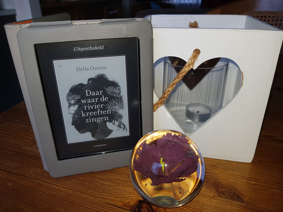 Op 60% van #daarwaarderivierkreeftenzingen. Prachtige beschrijvingen van het moeras. De personages en de keuzes die ze maken worden heel mooi uitgediept. Ook wordt mooi beschreven tegen welke vooroordelen en afwijzingen je aanloopt als je #anders bent.  #hebbanbuzz , #deliaowens