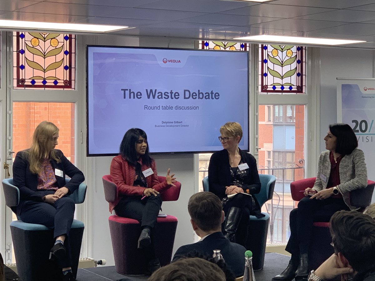 VeoliaUK's tweet photo. #VeoliaVision2020 @Delphgilbert and @paulinemetivie1 are joined by @GSK and @Unilever to discuss collaboration. "Legislation and customers expectations are changing. Businesses need to step up. It can be daunting to think changes are systemic but collaboration is key to success” https://t.co/ZWYbw8ikBO